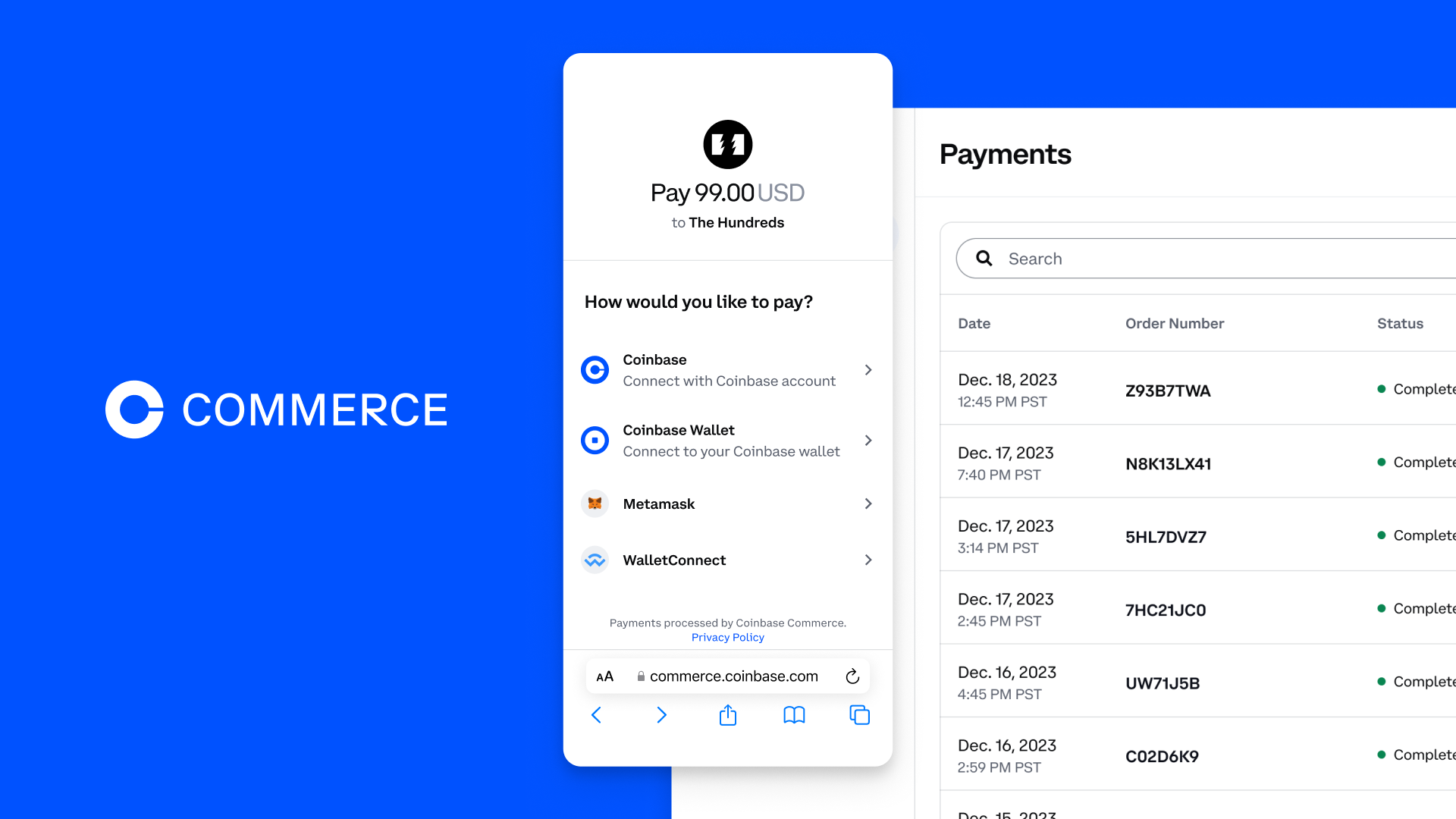 Sleek Shopify checkout screen displaying USDC stablecoin payment option with seamless Coinbase Wallet integration for zero-fee crypto payments