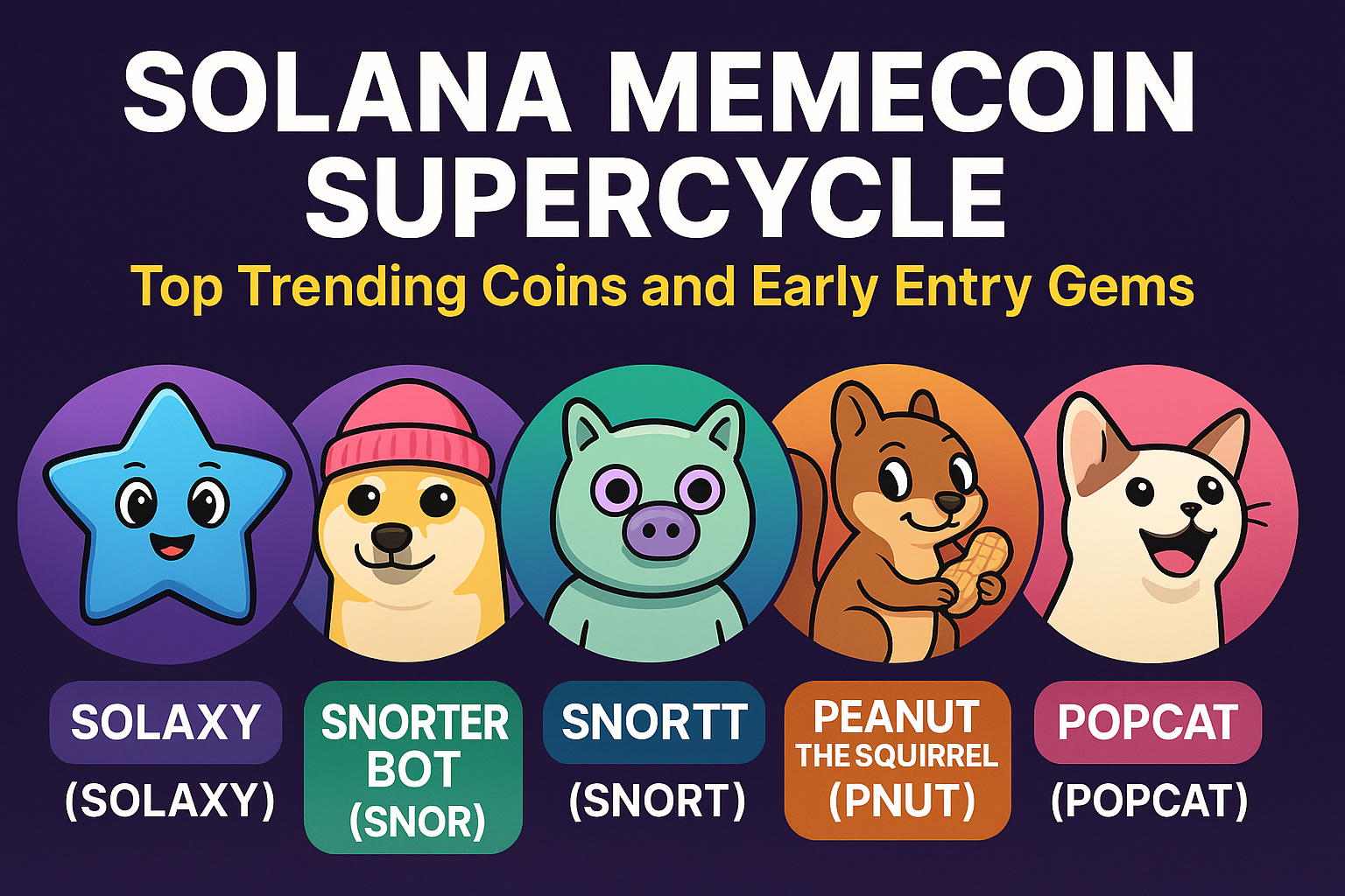 Solana Memecoin Supercycle: Top Trending Coins and Early Entry Gems
