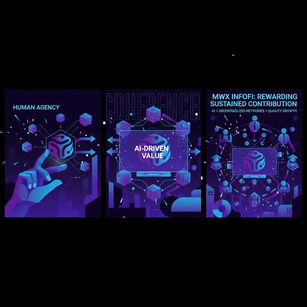 Split-image contrasting chaotic Twitter follow trains with clean blockchain token reward flows for authentic engagement