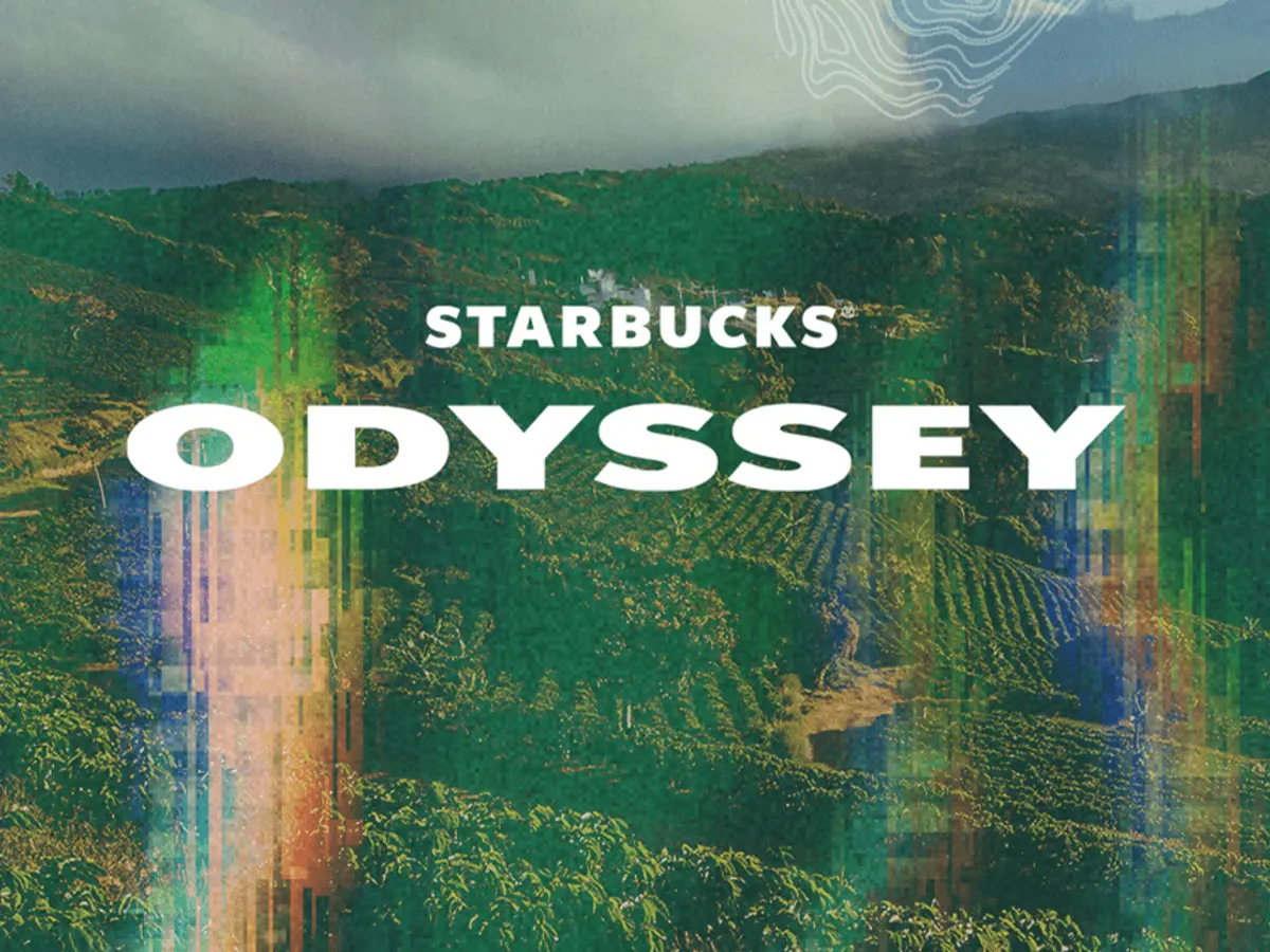 Starbucks Odyssey NFT loyalty stamps collection in digital wallet showcasing blockchain rewards for retail customers