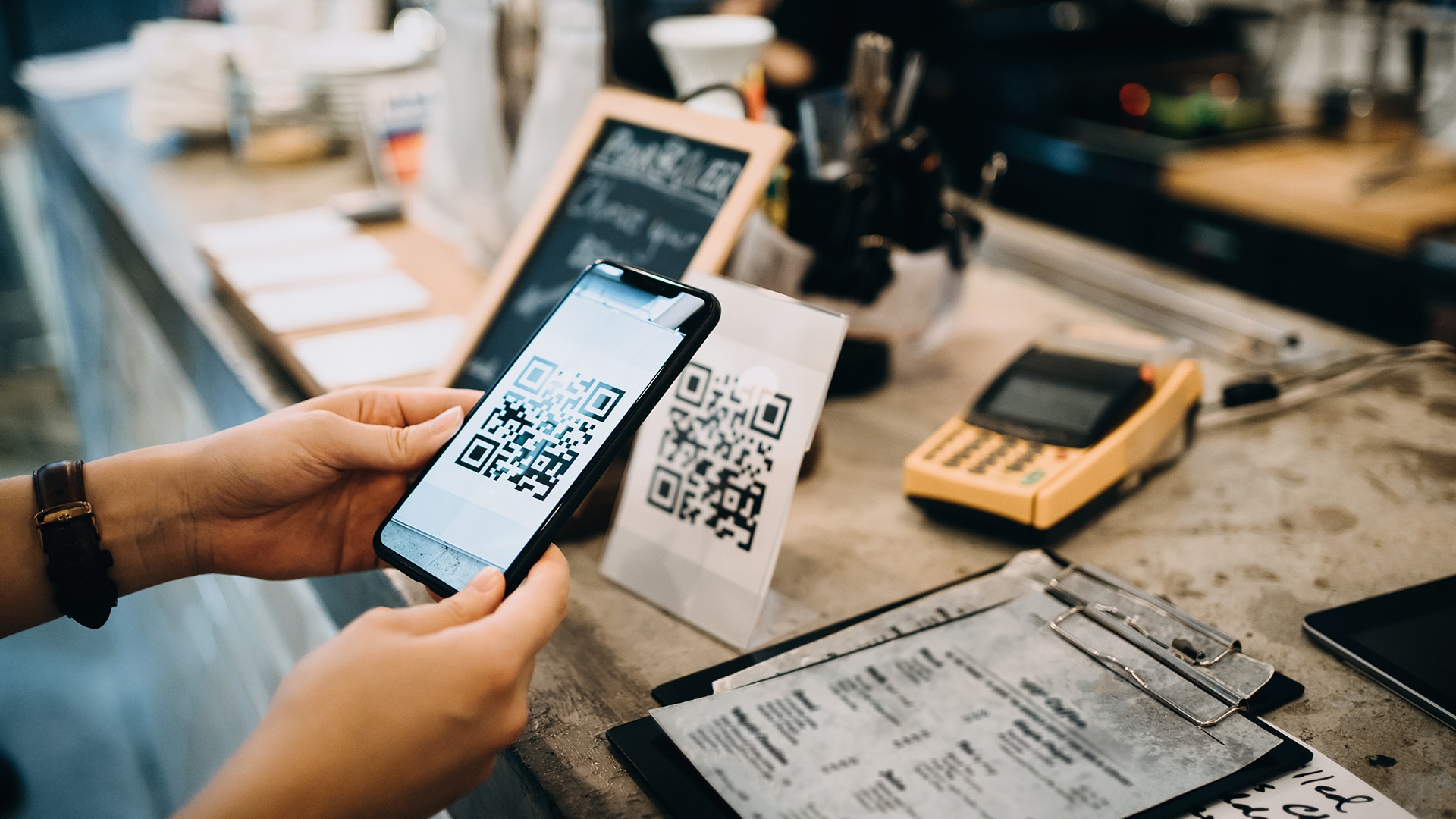 Street vendor triumphantly scanning offline USDC QR code from StableQRPay in bustling no-signal market with happy customer, sales tripling via stablecoins - testimonial vibe for crypto street payments #USDCQR #StreetVendorPayments