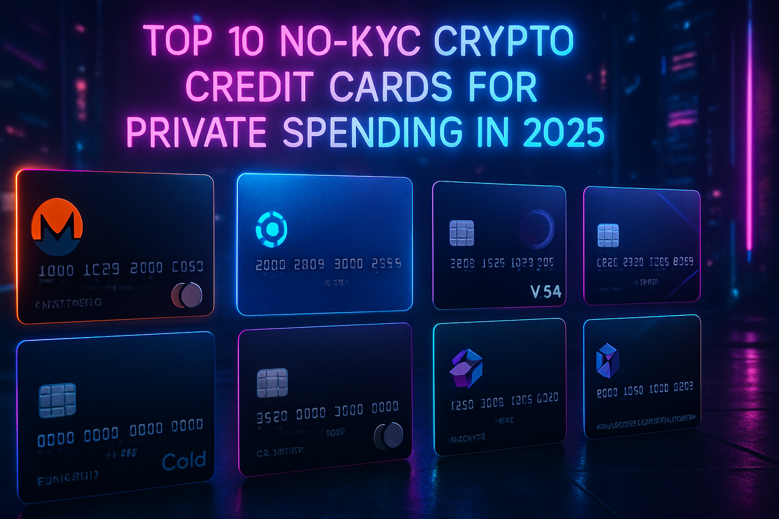 Top 10 No-KYC Crypto Credit Cards for Private Spending in 2025