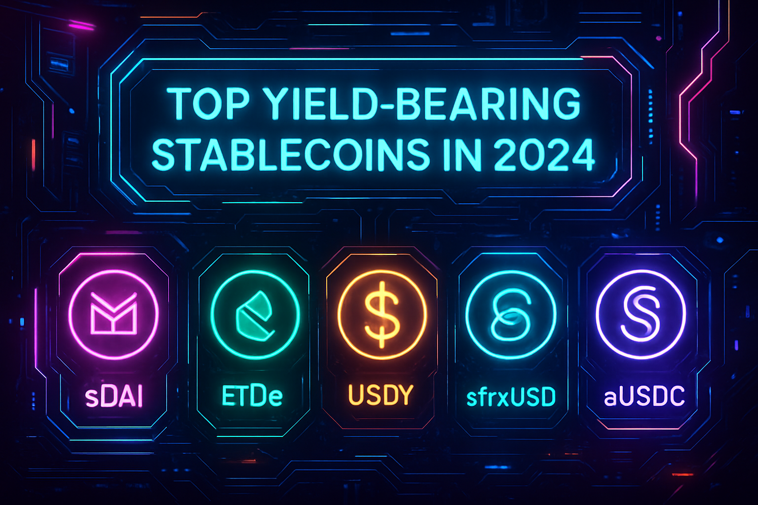 Top Yield-Bearing Stablecoins in 2024: Compare sDAI, USDe, USDY, sfrxUSD, and More for Passive DeFi Income