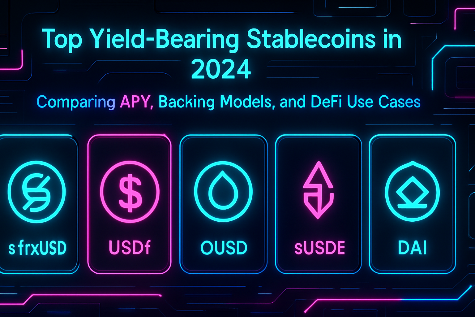 Top Yield-Bearing Stablecoins in 2024: Comparing APY, Backing Models, and DeFi Use Cases