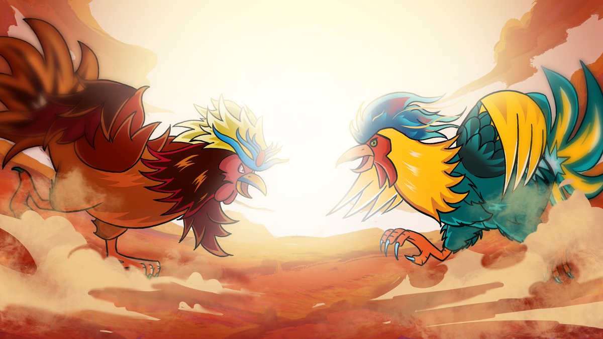 Vibrant digital artwork of Moki tanuki raccoon dogs battling in Moku Grand Arena on Ronin blockchain, illustrating Web3 gaming scalability with L2 rollups