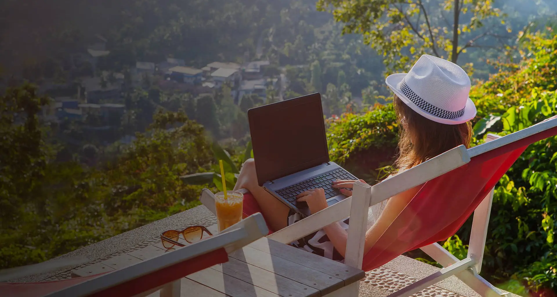 Vibrant digital nomad paying with USDT stablecoin on mobile phone during Latin American tour amid colorful mountains and bustling markets