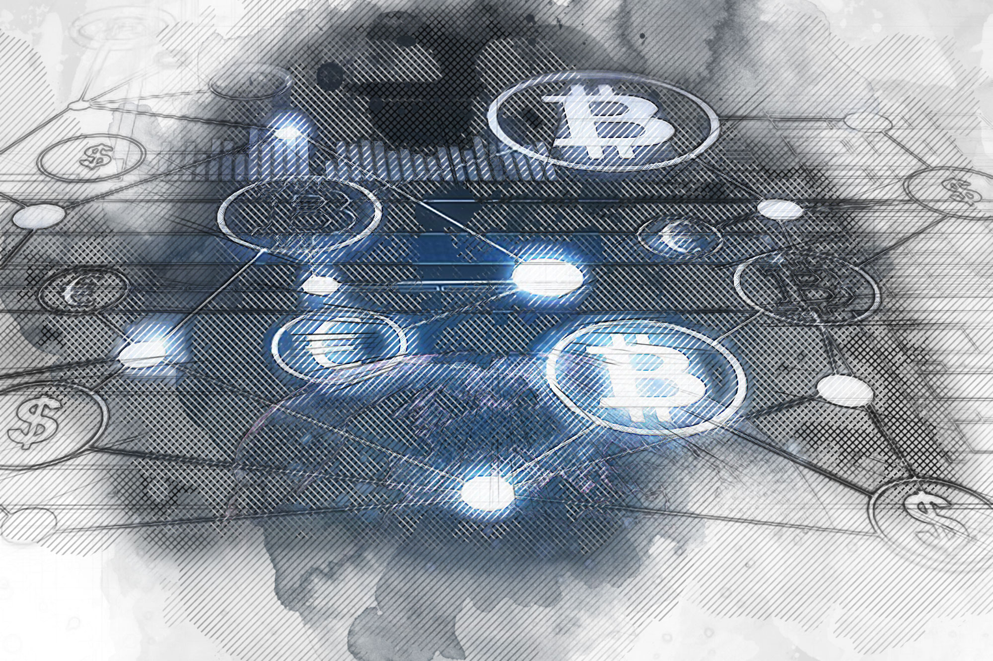 Vibrant digital illustration of blockchain data streams transforming into a glowing credit score, enabling under-collateralized DeFi loans and revolutionizing on-chain lending