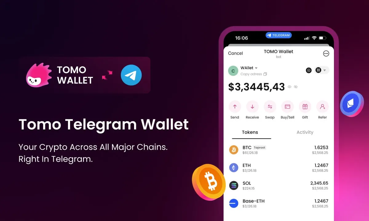 Vibrant screenshot of Telegram Mini App interface with TON wallet integration and payments UI for developers