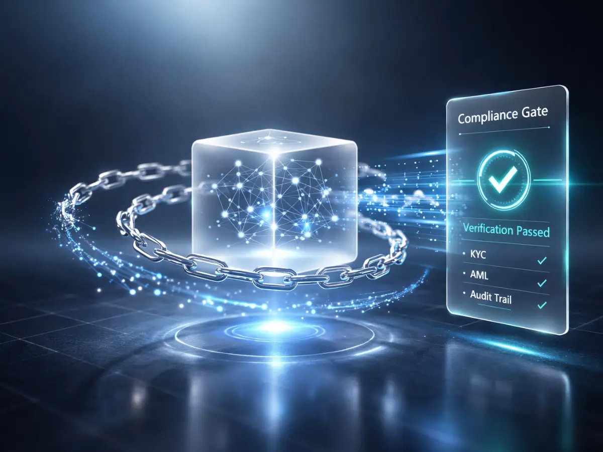 Visual diagram of onchain KYC attestation flow from identity verification through cryptographic proofs to wallet integration in DeFi Web3 projects