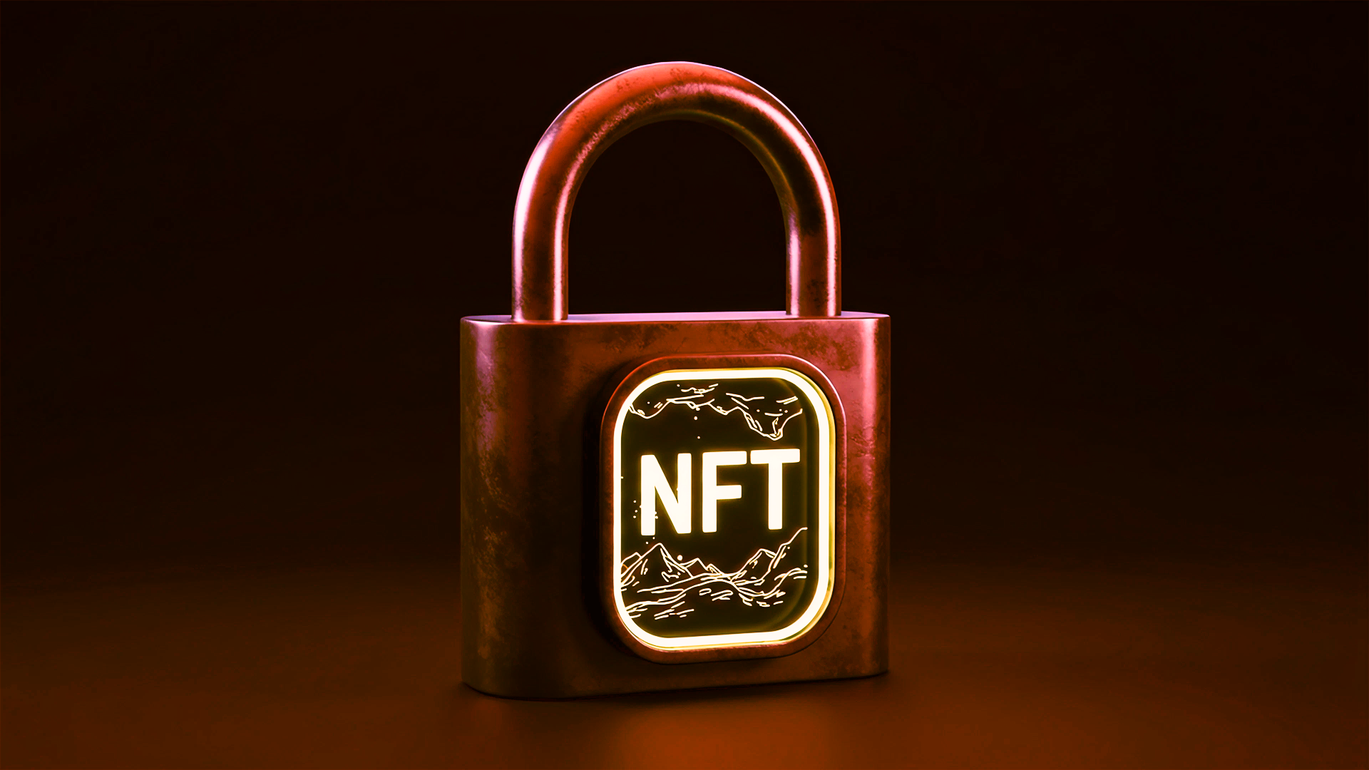 Secure governance NFT badges displayed on a digital blockchain background, symbolizing authenticity and trust in decentralized organizations.