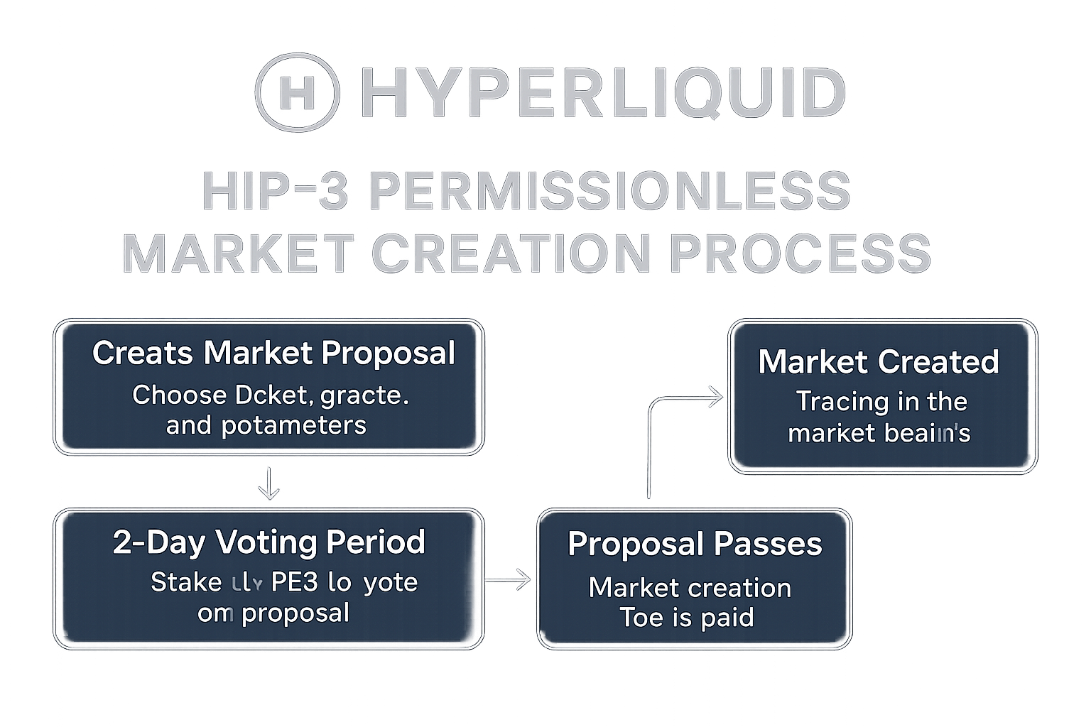 Visual representation of Hyperliquid HIP-3 permissionless perpetual market creation process on decentralized exchange