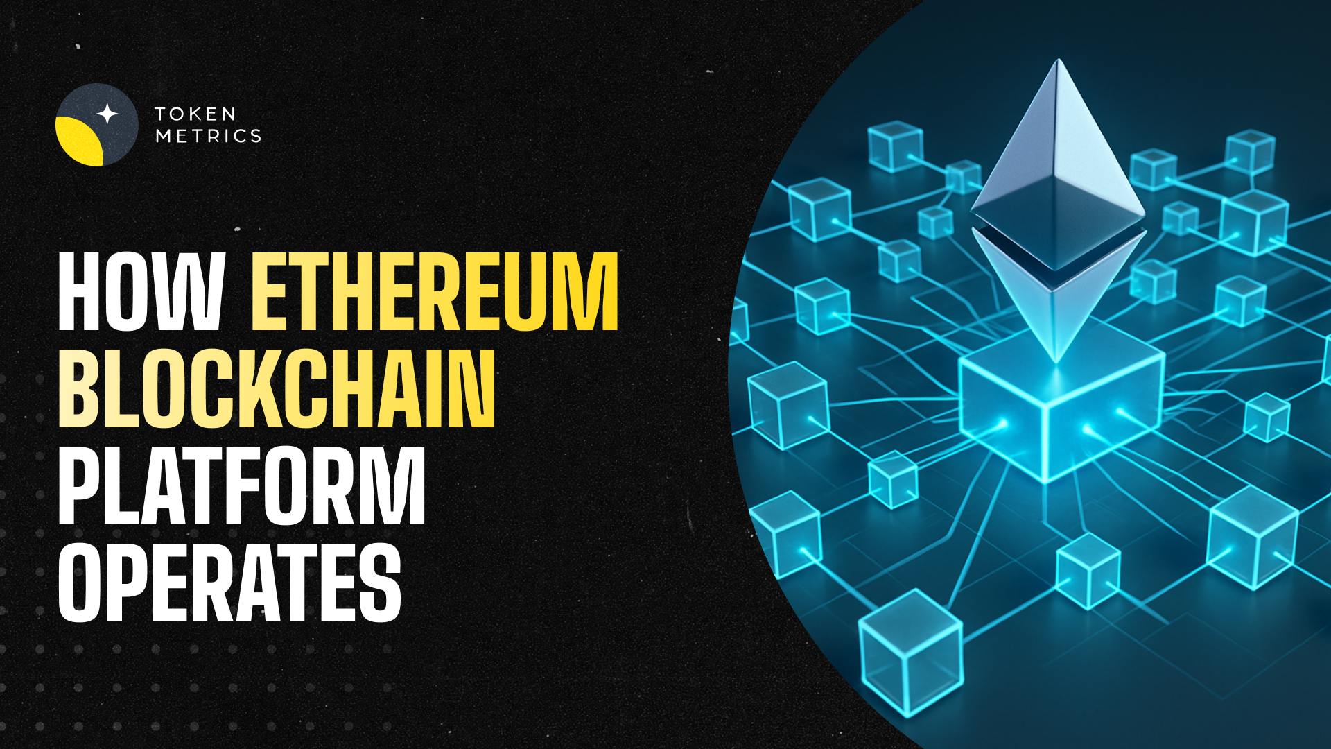 Conceptual illustration of tokenized ETF trading on the Ethereum blockchain, featuring digital tokens, blockchain network graphics, and Wall Street financial elements merging with DeFi symbols.