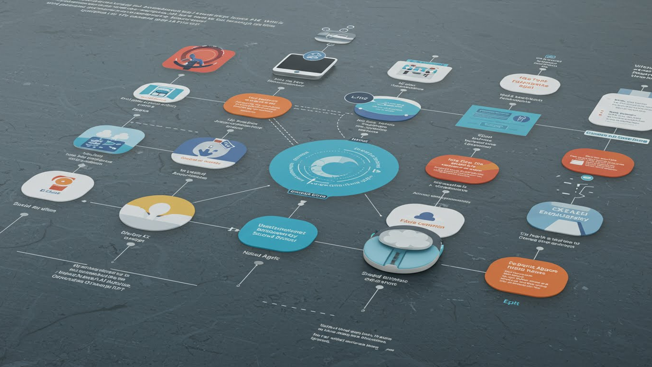 AI agents automating DeFi portfolio rebalancing on Base Network visualization with abstract yield optimization charts and growth metrics