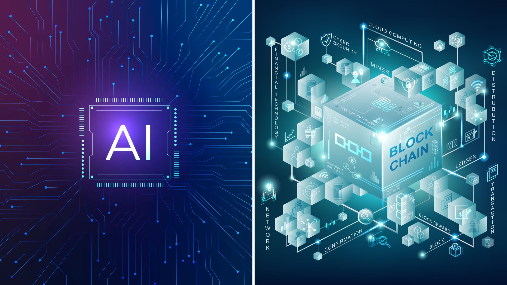AI models optimizing blockchain fee markets with dynamic algorithms and smart contracts visualization