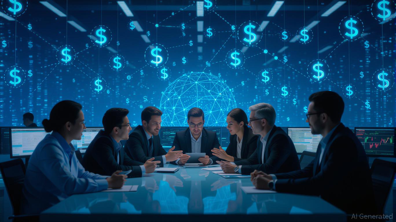 Visualization of GLXY tokenized shares transferring from Nasdaq to Solana blockchain, representing digital asset flow and blockchain integration
