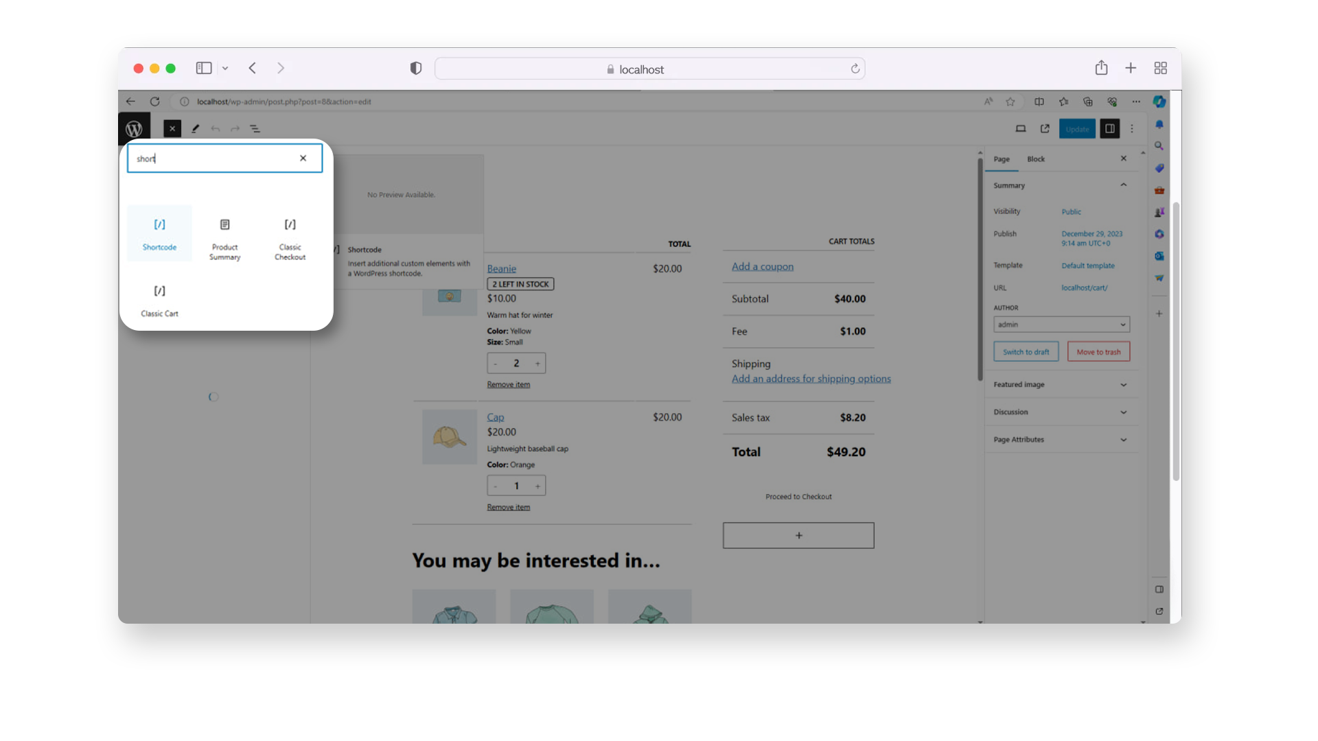 WooCommerce checkout screen displaying USDT Tether stablecoin payment option with instant global settlement confirmation