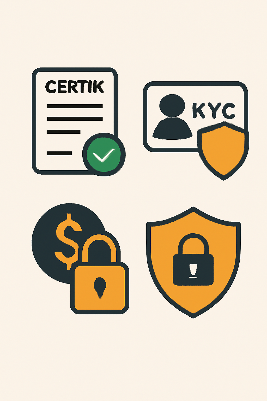 certik audit report kyc badge locked liquidity crypto project, shield icons secure