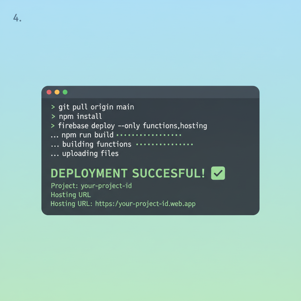 deployment script running in terminal with success confirmation