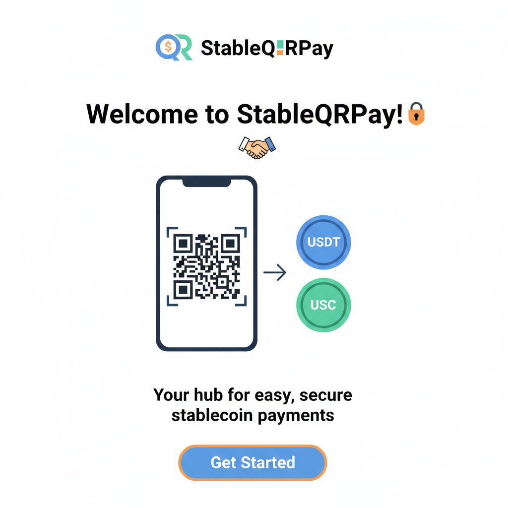 dashboard generating QR code for USDT USDC payments on StableQRPay, clean modern interface
