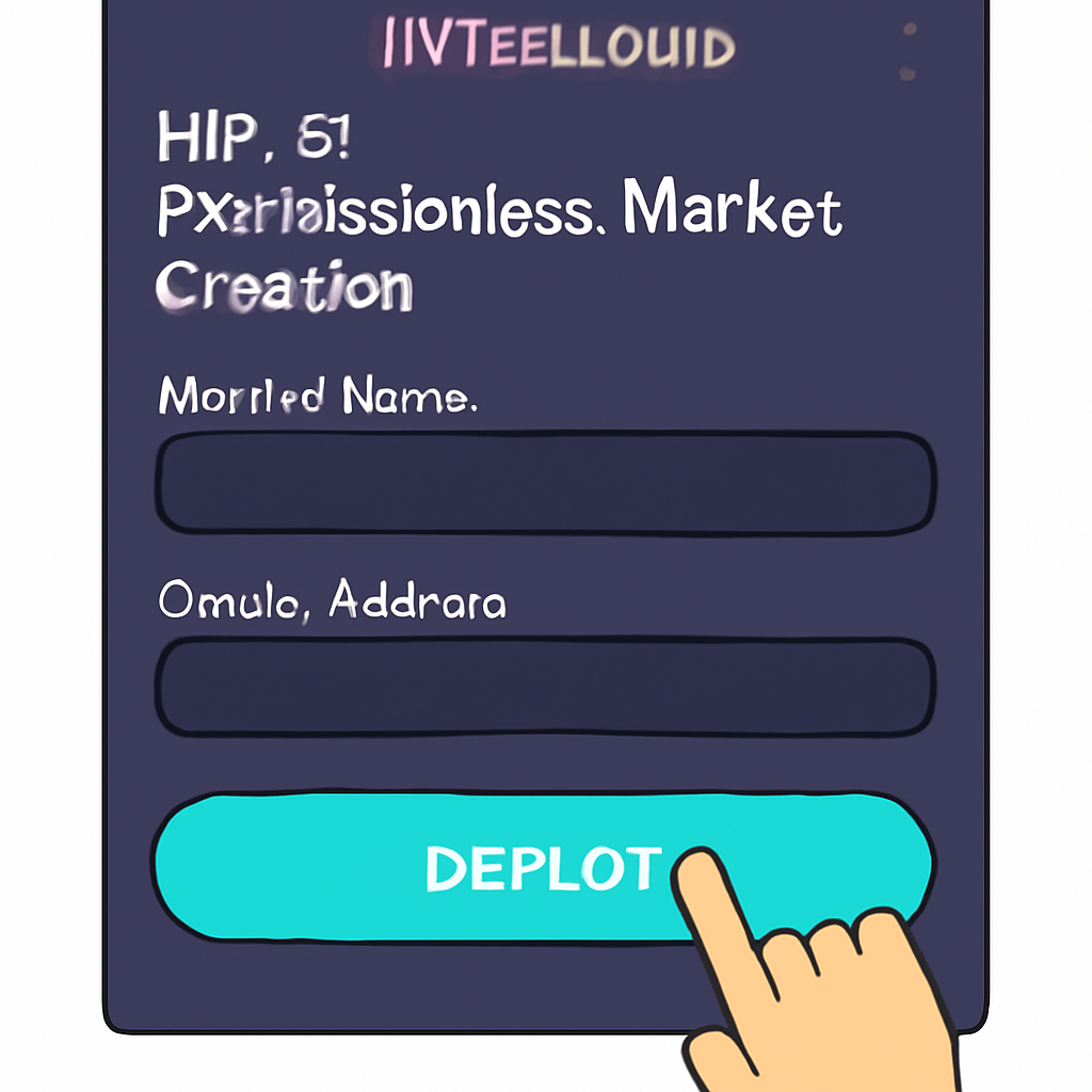 pressing deploy button on Hyperliquid HIP-3 permissionless market creation screen