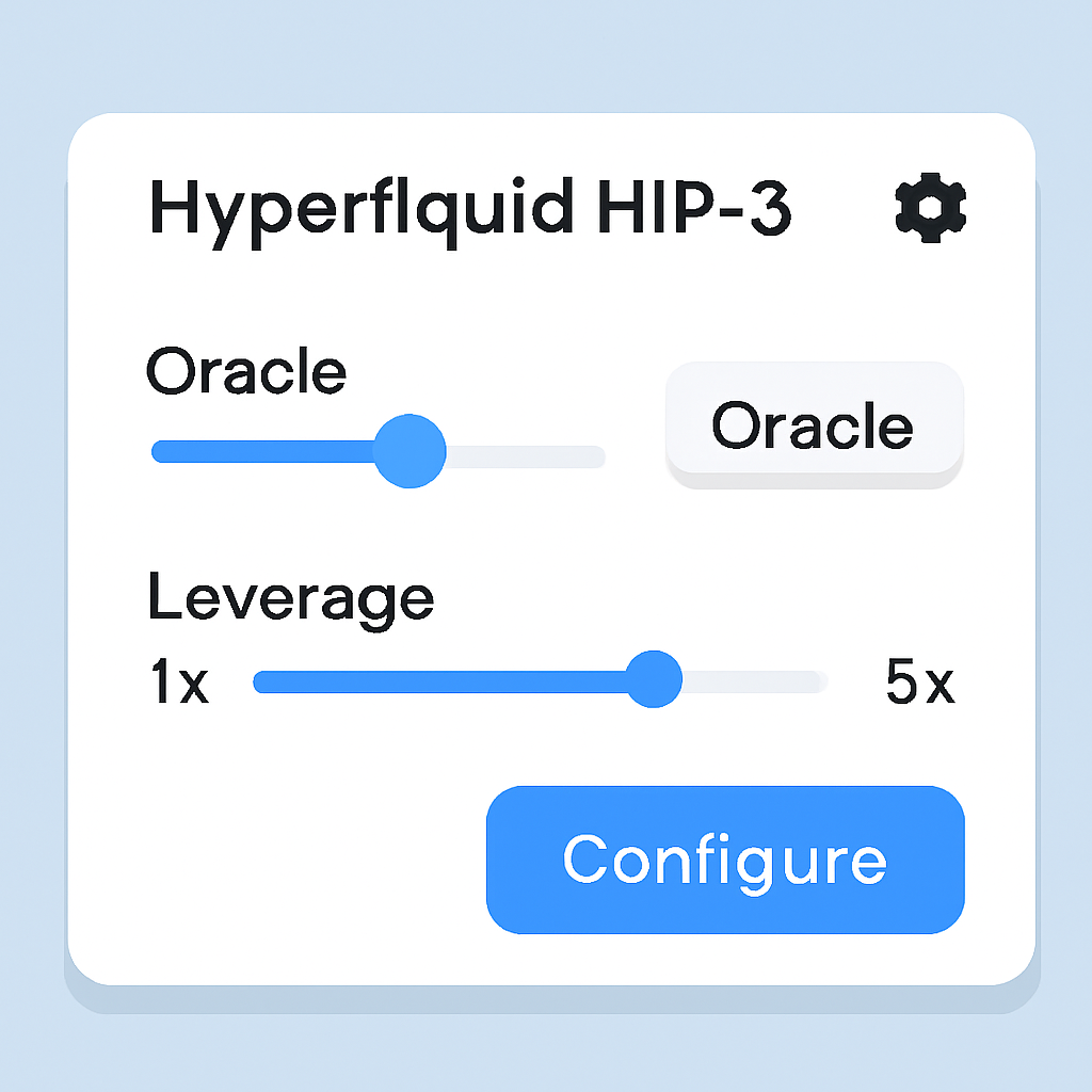 configuring oracle selection and leverage sliders on Hyperliquid HIP-3 dashboard