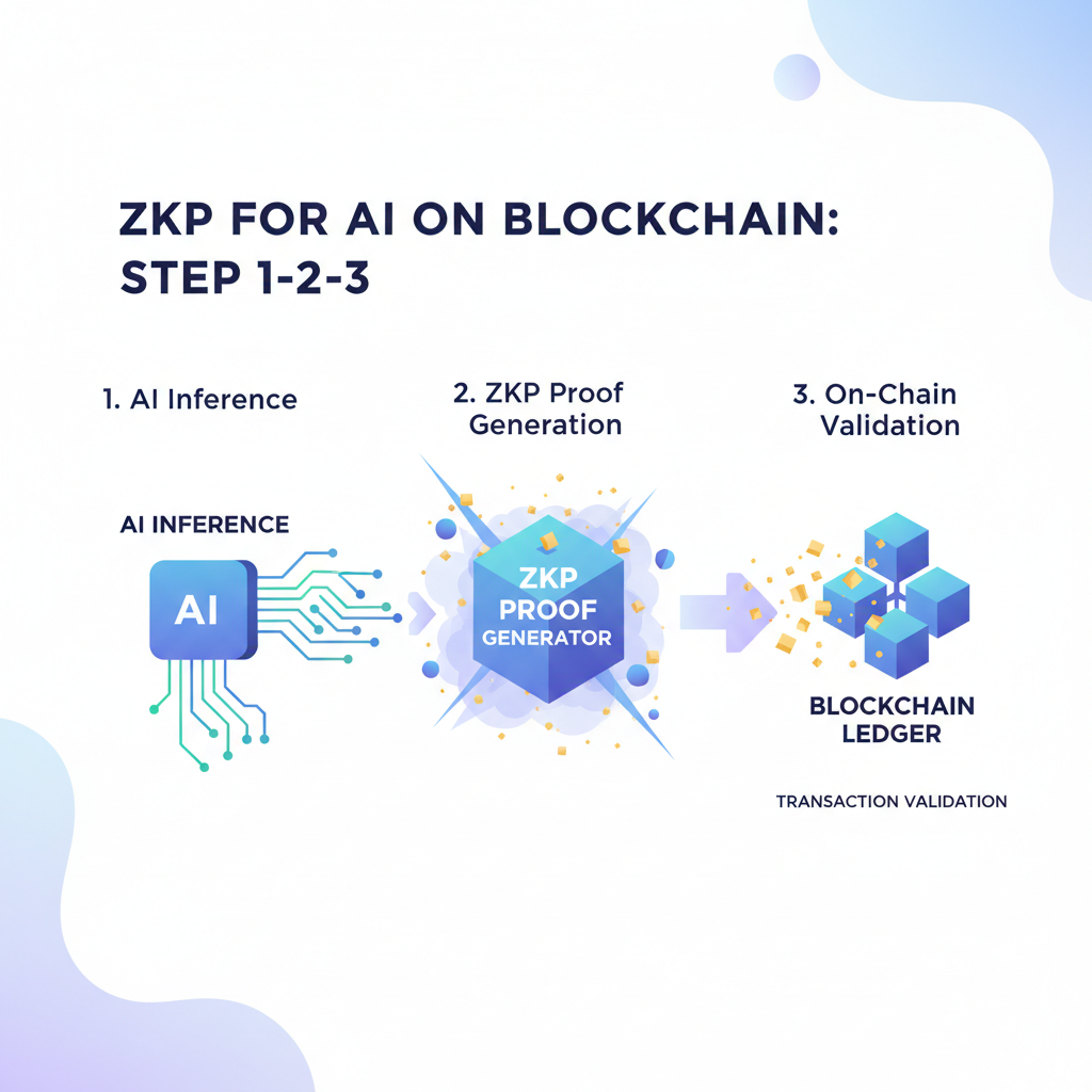 generating ZKP proofs for AI inference on blockchain, sparks of zero-knowledge magic exploding