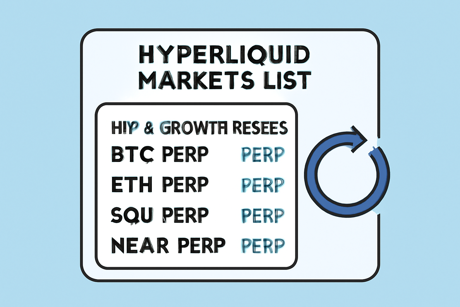 Hyperliquid markets list with HIP-3 growth assets, arrow rotating between perps