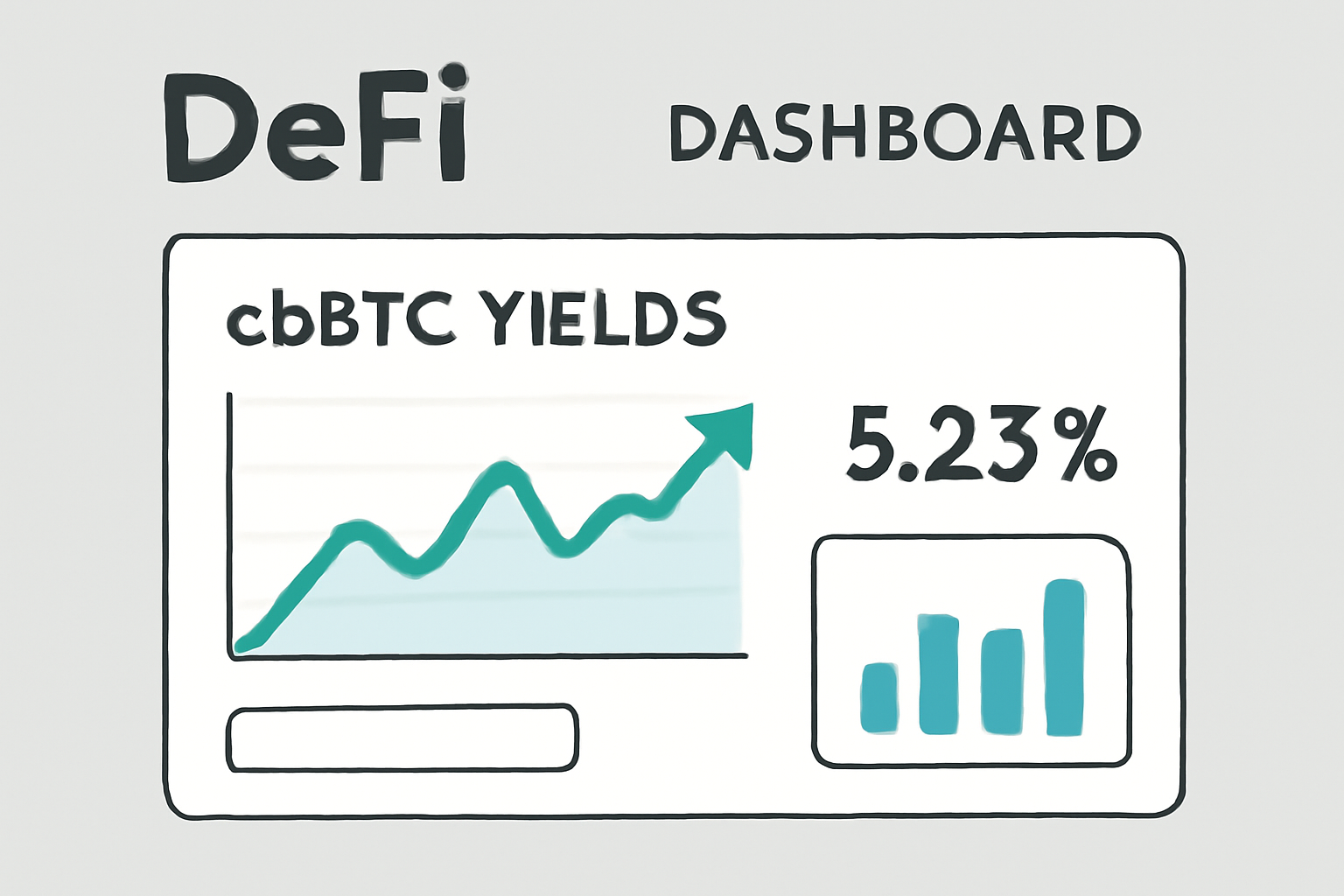 screenshot DeFi dashboard monitoring cbBTC yields charts