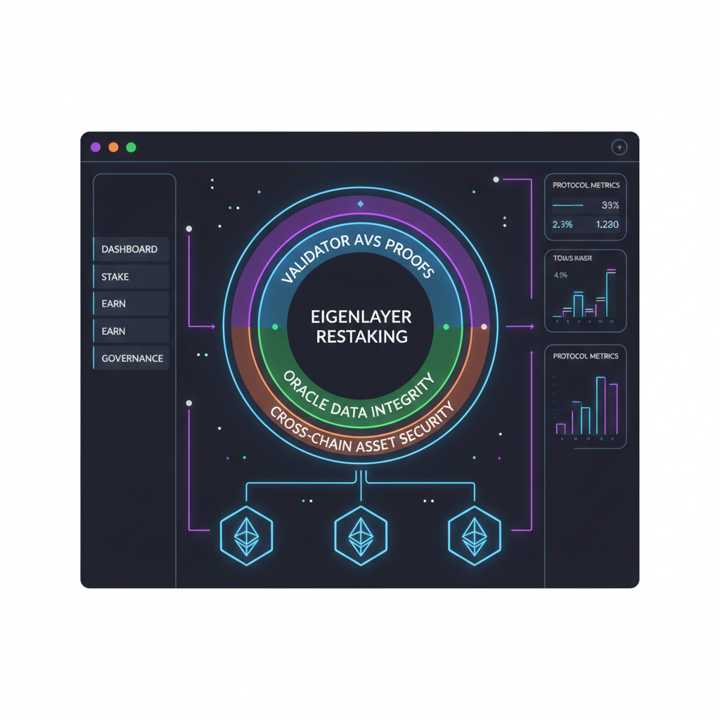 EigenLayer restaking dashboard layered security proofs neon Ethereum nodes