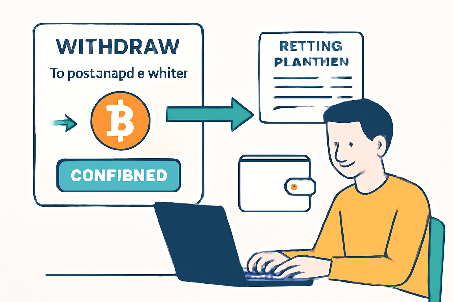 A user withdrawing Bitcoin from a betting platform to their personal crypto wallet, with a confirmation screen.