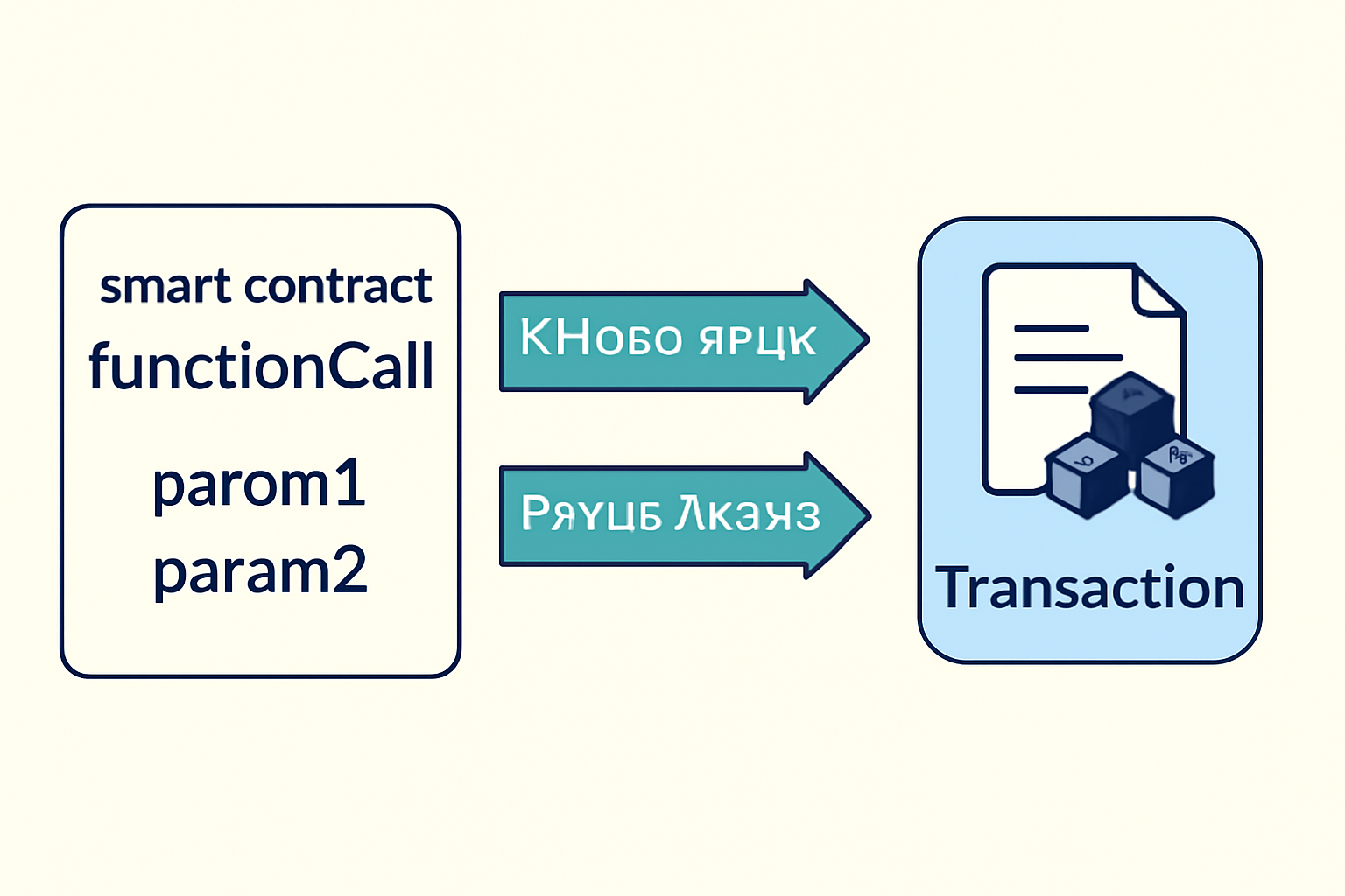 smart contract function call with ciphertext inputs, blockchain tx animation, encrypted arrows