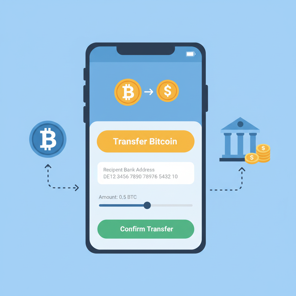 wallet app transferring bitcoin to bank address