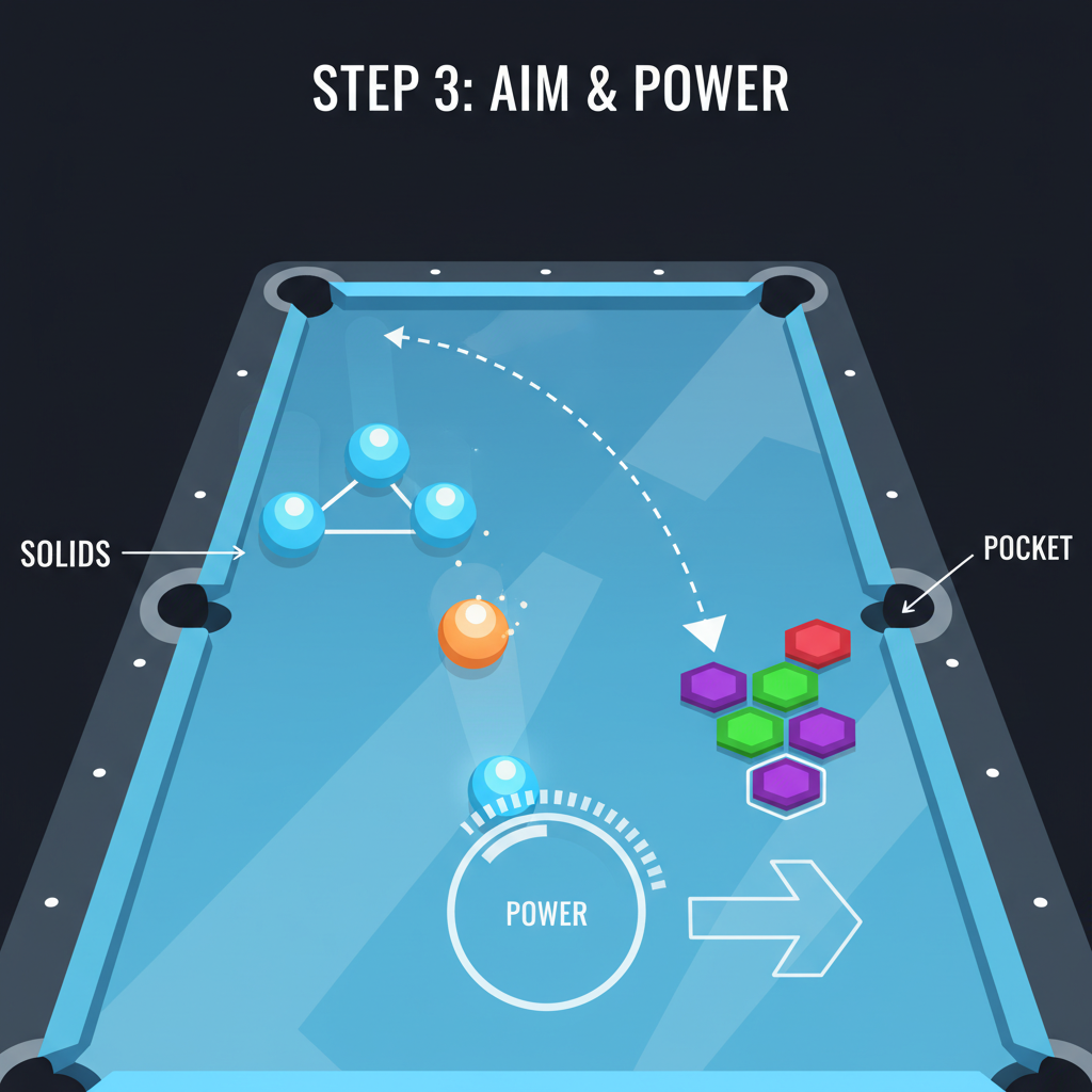 Intense PocketSol billiards gameplay shot on digital table