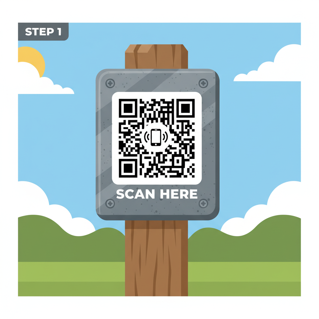 large weatherproof QR code printing on durable material outdoors