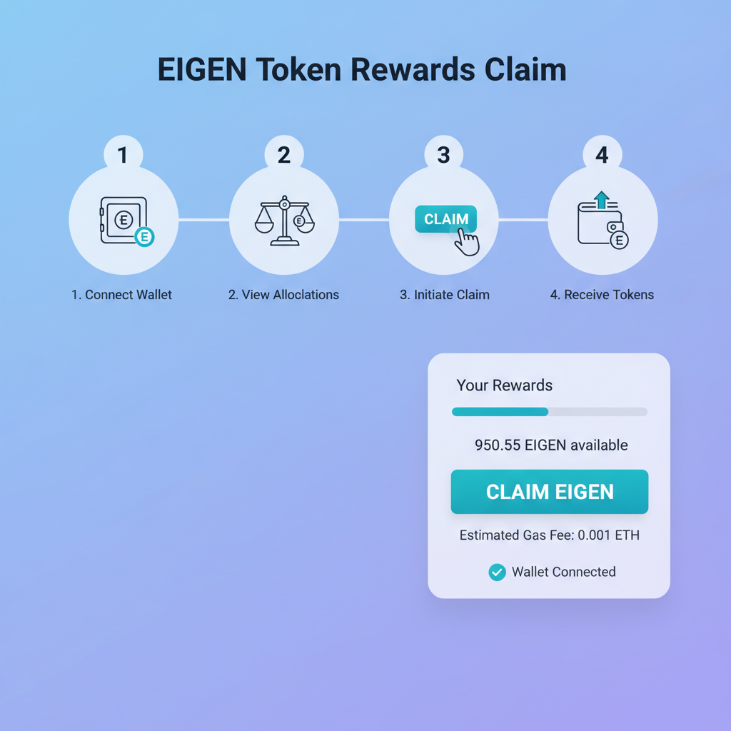 rewards claim interface with EIGEN tokens