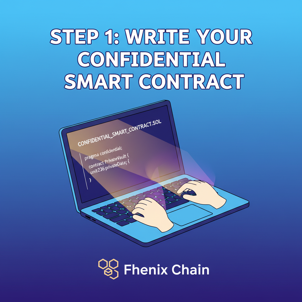 deploying glowing confidential smart contract on Fhenix chain, code to blockchain