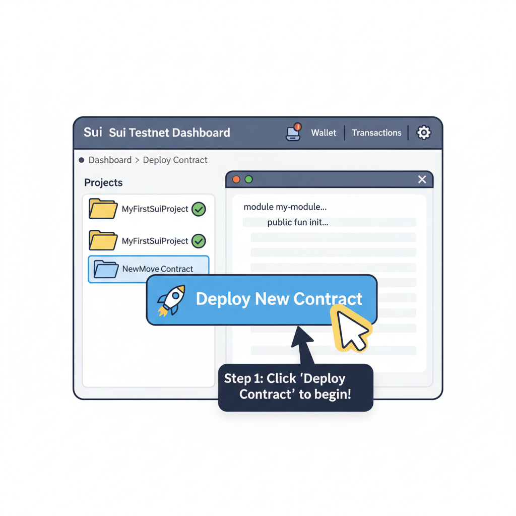 deploying Sui Move contract to testnet dashboard