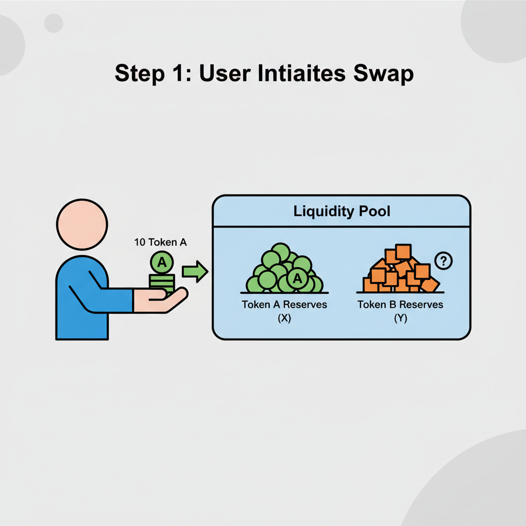 code snippet of Sui Move swap function in liquidity pool module