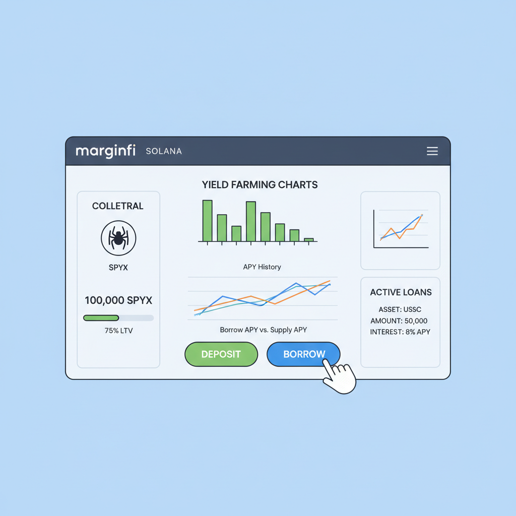 defi lending dashboard marginfi solana, spyx collateral, yield farming charts