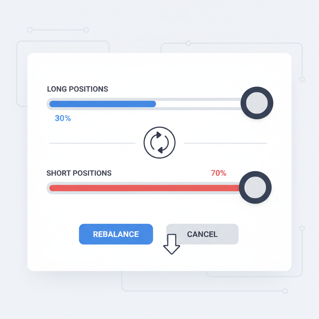 dynamic position rebalancing sliders on trading interface