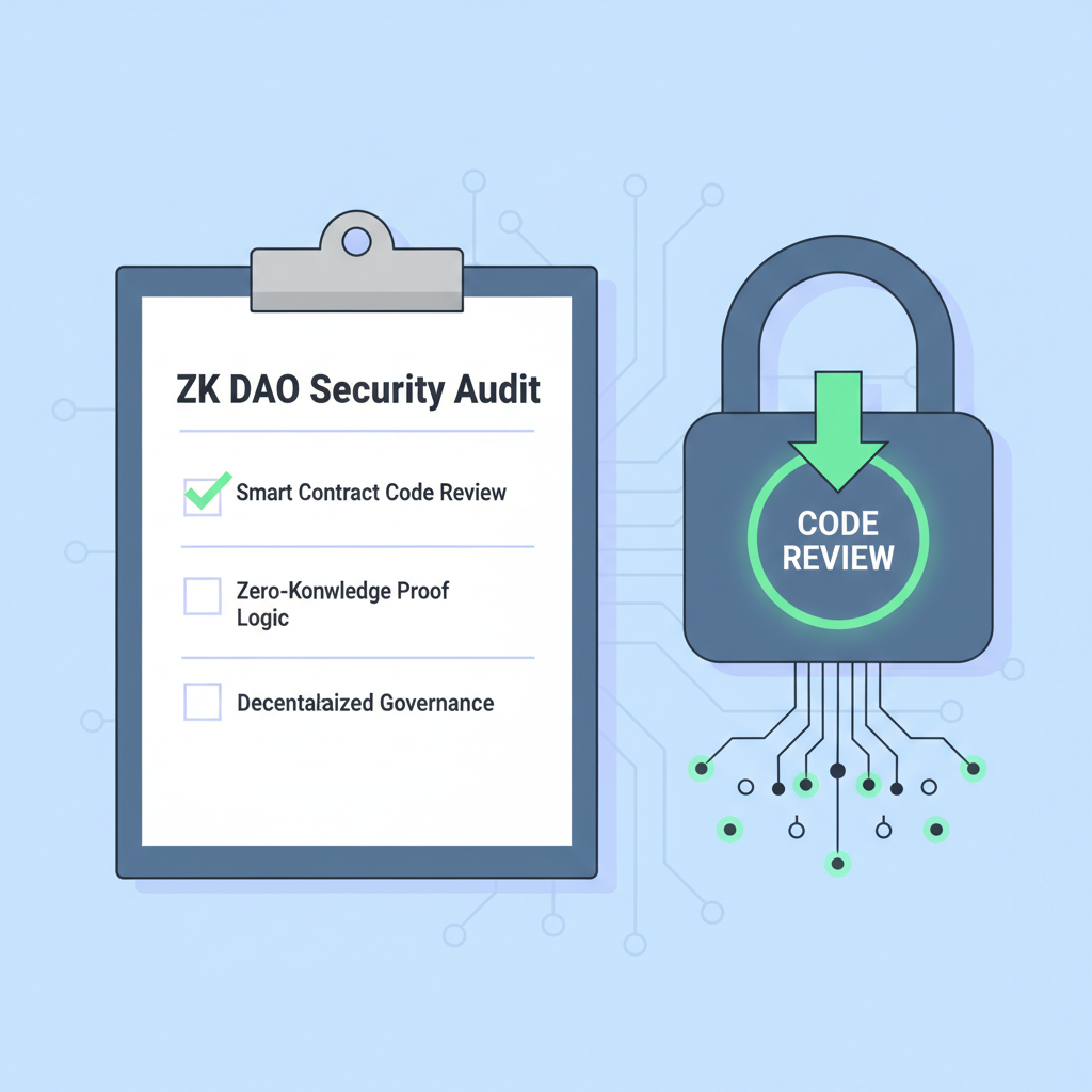 security audit checklist zk dao, padlock and code review, professional tech