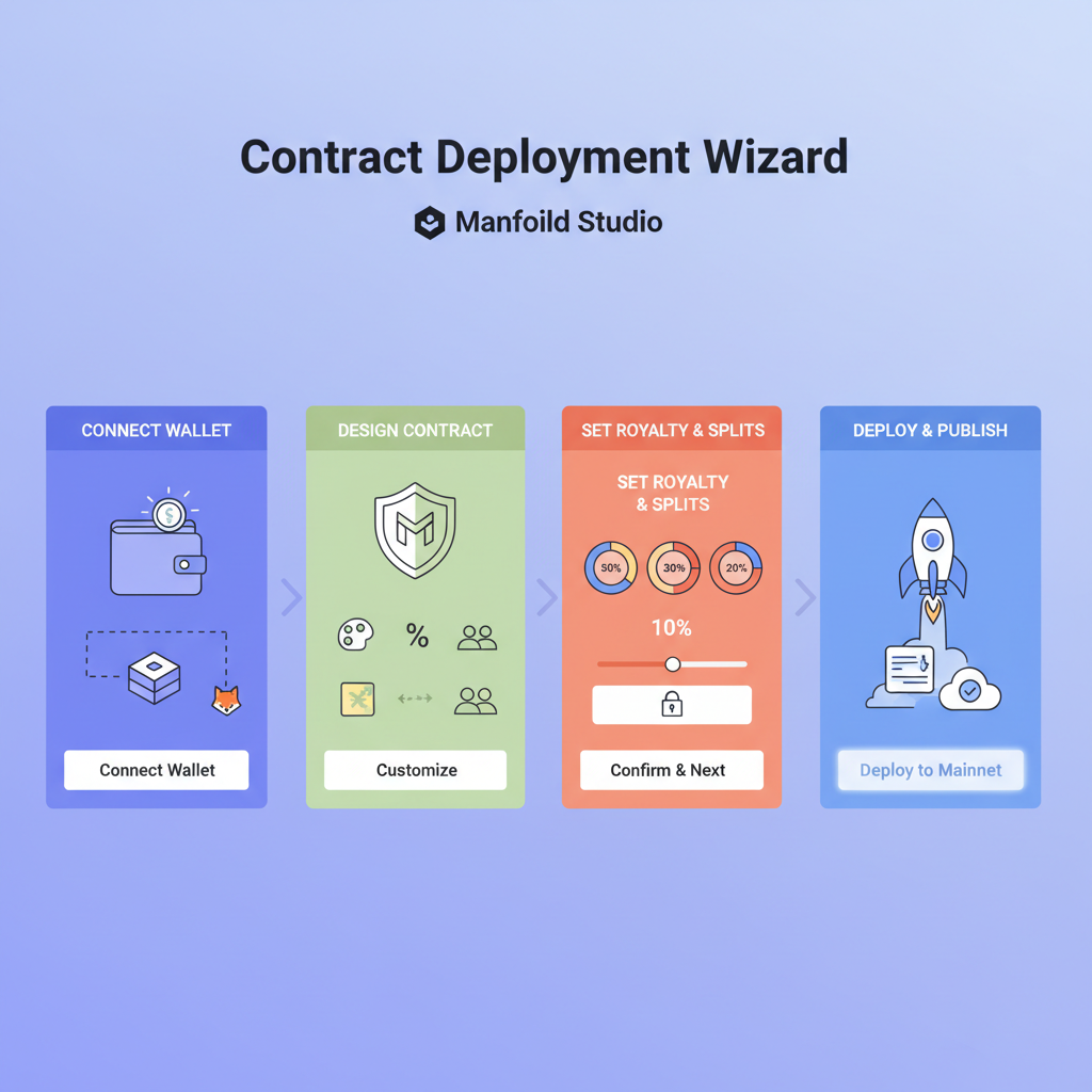 Manifold Studio contract deployment wizard for NFT royalties and splits