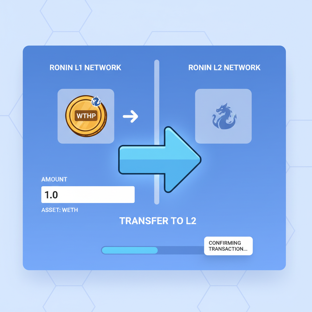 Ronin bridge interface showing asset transfer to Ronin L2 network