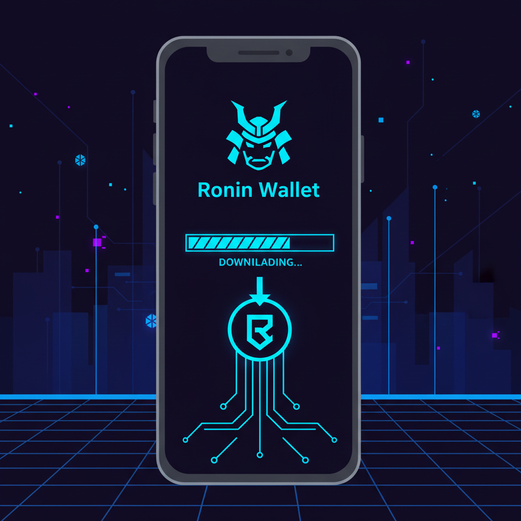 clean screenshot of Ronin Wallet download page on app store with download button