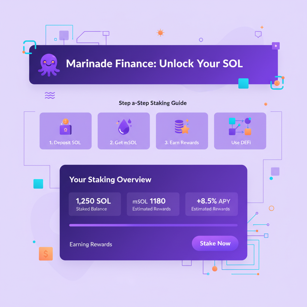 Marinade Finance homepage, staking dashboard, Solana ecosystem vibes, vibrant purple