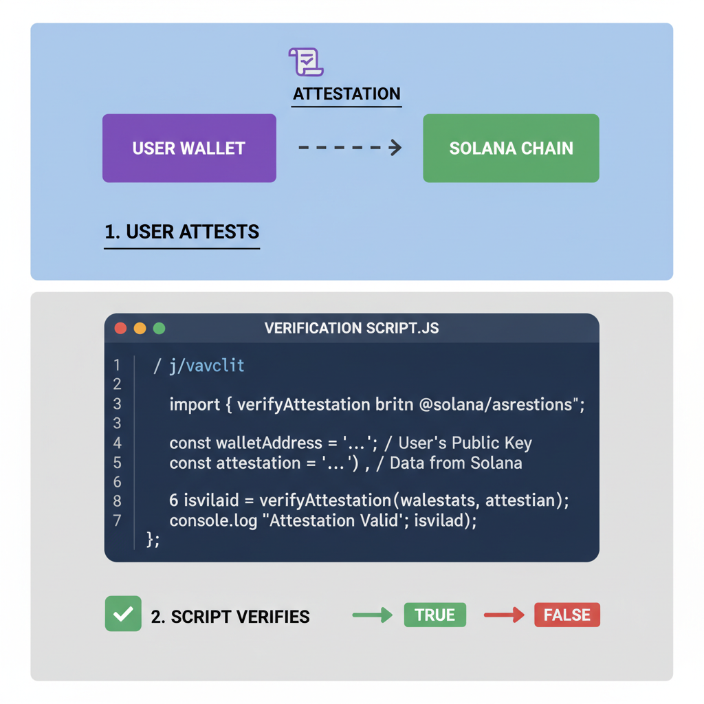 code snippet verifying Solana wallet attestations