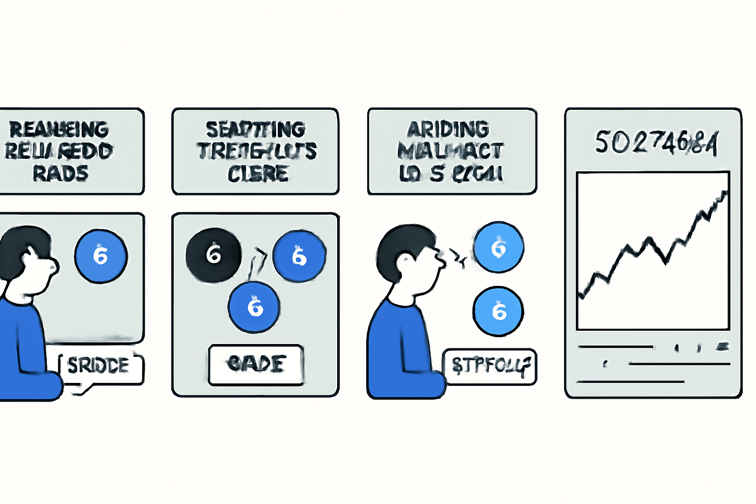A person bridging assets to Base, swapping tokens on a DEX, and adding liquidity to a pool, with a price chart showing $0.374984.