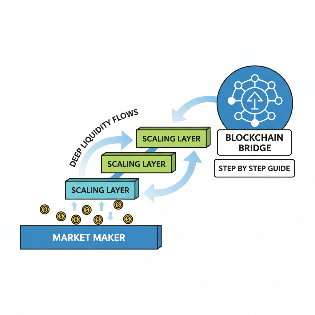 market maker layers scaling up blockchain bridge with deep liquidity flows