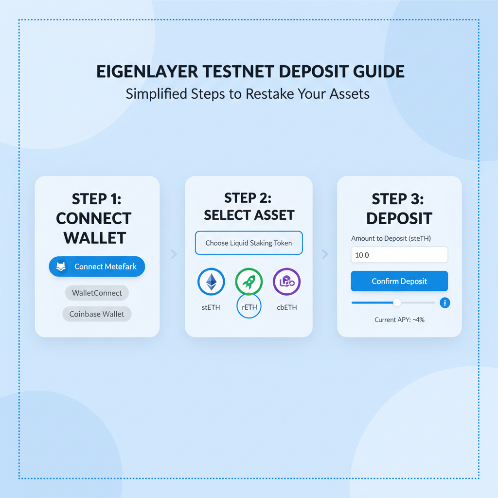 EigenLayer deposit UI on testnet dashboard