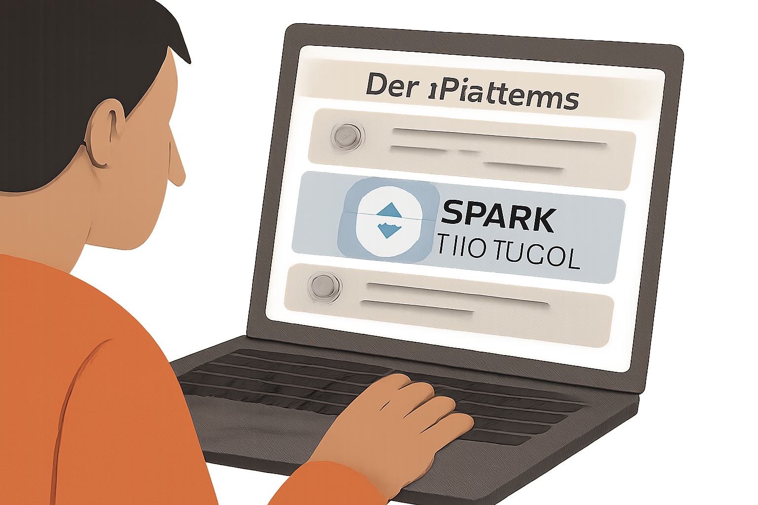 A user browsing DeFi platforms on a laptop, highlighting the Spark Protocol logo and interface.